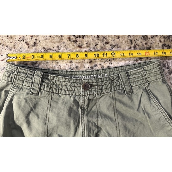 Aeropostale Vintage Y2K Skater Baggy Cargo Shorts Green 33 Grunge Jorts - Picture 2 of 5